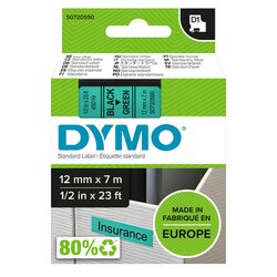 DYMO® S0720590 Schriftbandkassette D1 12mmx7m sw auf gn