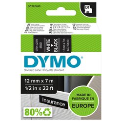 DYMO® S0720610 Schriftbandkassette D1 12mmx7m ws auf sw