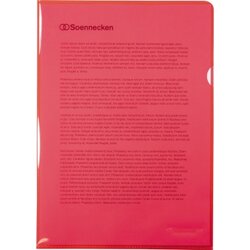 Soennecken 1468 Sichthülle DIN A4 PP rot 50 St./Pack.