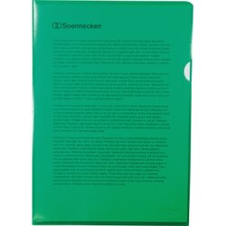 Soennecken 1513 Sichthülle DIN A4 PP grün 100 St./Pack.