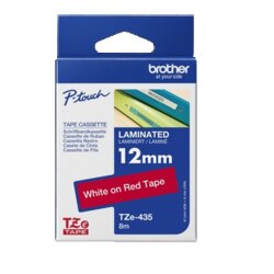 Brother TZE435 Schriftbandkassette 12mmx8m laminiert ws auf rt