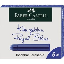 Faber-Castell 185506 Tintenpatronen Standard königsblau 6 St./Pack
