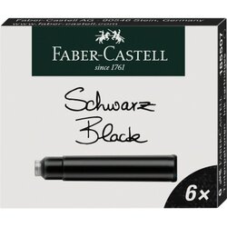 Faber-Castell 185507 Tintenpatronen Standard schwarz 6 St./Pack