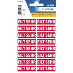 HERMA 15036 Hinweisetikett 12,5x40mm Eilt sehr rt 320 St./Pack
