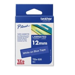 Brother TZE535 Schriftbandkassette 12mmx8m laminiert ws auf bl