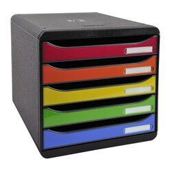 Exacompta 3097298D Schubladenbox BIG-BOX PLUS 5Sch. glo/harlekin