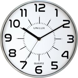 UNILUX 400094283 Wanduhr POP GREY +Batterien metallgrau