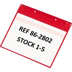 DJOIS 170113 Kennzeichnungstasche Neodym A4 rot 5 St./Pack.