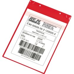 DJOIS 170103 Kennzeichnungstasche Neodym A4 rot 5 St./Pack.
