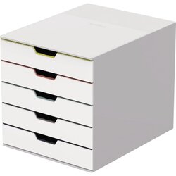DURABLE 762527 Schubladenbox VARICOLOR MIX 5 5Schübe gr/fb