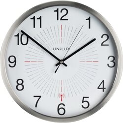 UNILUX 400094566 Wanduhr Outdoor 35,5cm Kunststoff metallgrau