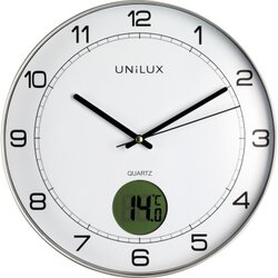 UNILUX 400094592 Wanduhr Tempus 30,5cm Kunststoff metallgrau