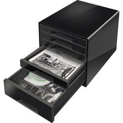 Leitz Schubladenbox CUBE 5 Schubladen schwarz