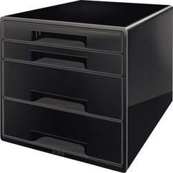 Leitz 52521095 Schubladenbox CUBE 4Schubfächer schwarz