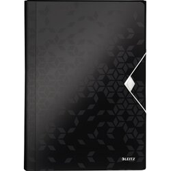 Leitz 45890095 Fächermappe WOW DIN A4 6Fächer PP schwarz