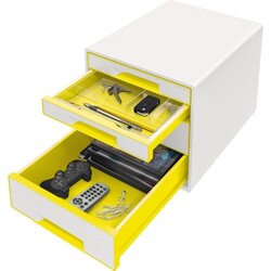 Leitz Schubladenbox WOW CUBE 4 Schubladen