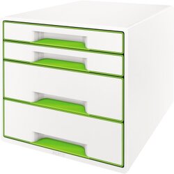 Leitz 52132054 Schubladenbox WOW CUBE  4xSchub ws/grün