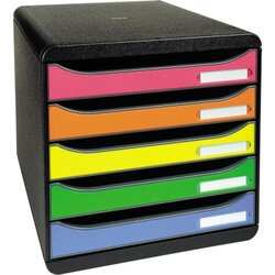 Exacompta 309798D Schubladenbox BIG-BOX PLUS 5Schübe farbig