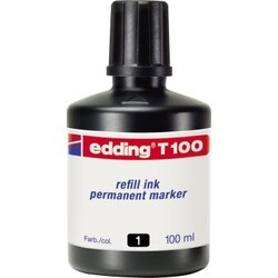 edding 4-T100001 Nachfülltusche T100 100ml schwarz