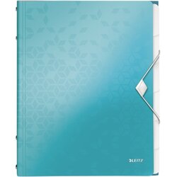 Leitz 46330051 Ordnungsmappe WOW DIN A4 6Fächer PP eisblau