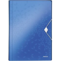 Leitz 45890036 Fächermappe WOW DIN A4 6Fächer PP blau