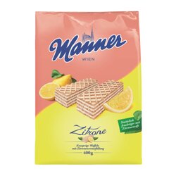 Manner 207201000 Neapolitaner Schnitten Zitrone 400g/Pack.
