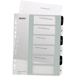 Leitz 12140000 Register DIN A4 1-6 schwarz 