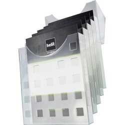 helit H6103102 Prospekthalterset A4 5xFach gk +Wandhalter