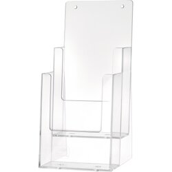 helit H2351502 Prospekthalter 1/3 DIN A4 2Fächer PS glasklar