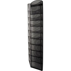helit H6260195 Wand-Prospekthalter Mesh DIN A4 10Fächer Stahl sw