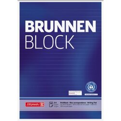 BRUNNEN 105261701 Briefblock RCP DIN A4 50Blatt liniert