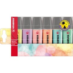 STABILO® 70/6-2 Textmarker BOSS ORIGINAL Pastel 6 St./Pack.
