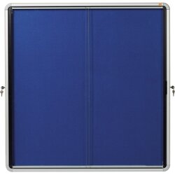 Nobo® 1902566 Schaukasten Innen 12xA4 Schiebetür Textil bl