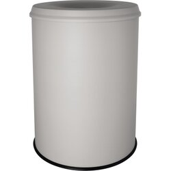 helit H2515482 Papierkorb 15l rund Metall lichtgrau