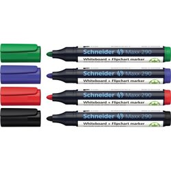 Schneider 129094 Boardmarker Maxx 290 1-3mm sortiert 4 St./Pack.