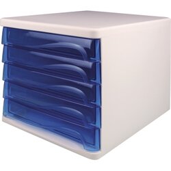 helit H6129430 Schubladenbox economy DIN A4-C4 l.gr/bl.tr