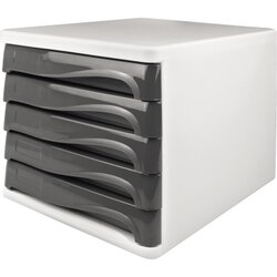 helit H6129482 Schubladenbox economy DIN A4-C4 l.gr/gr
