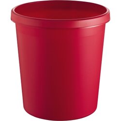 helit H6105825 Papierkorb 18l rund Kunststoff rot