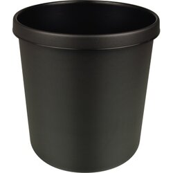 helit H6106395 Papierkorb 26x27cm 12l rund Kunststoff schwarz