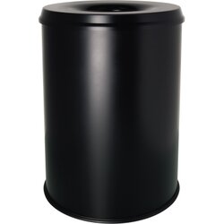 helit H2515495 Papierkorb 15l rund Metall schwarz