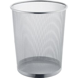 helit H2518500 Papierkorb Mesh 26,5x28cm 15l rund Metall silber