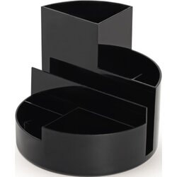 MAUL 4117690 Stifteköcher rund 6Fächer Kunststoff schwarz
