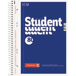 BRUNNEN 1067951 Collegeblock A5 liniert 80Bl blau