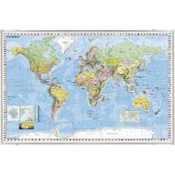 FRANKEN KA600W Kartentafel 140x100cm Weltkarte 1:33.000.000