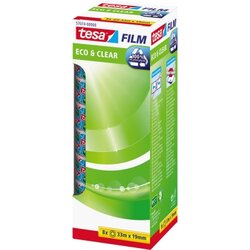 tesa® 57074-00000-00 Klebefilm Eco&Clear 19mmx33m 8 Rl./Pack.
