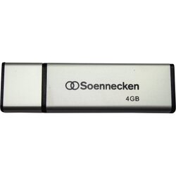 Soennecken 71616 USB-Stick 2.0 4GB schwarz/silber
