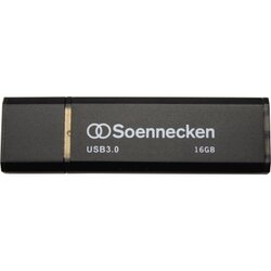 Soennecken 71617 USB-Stick 3.0 16GB schwarz/silber