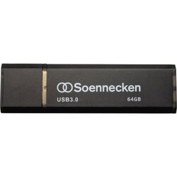 Soennecken 71619 USB-Stick 3.0 64GB schwarz/silber