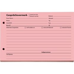 SoldanPlus 1201400 Gesprächsvermerk DIN A5 quer 100Blatt rot