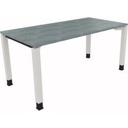 Neutralware 810013383 Schreibtisch 1600x800x680-820 4Fuß Quadrat ws/Beton